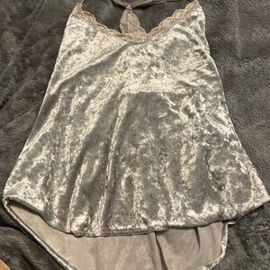 Crushed velvet tank top